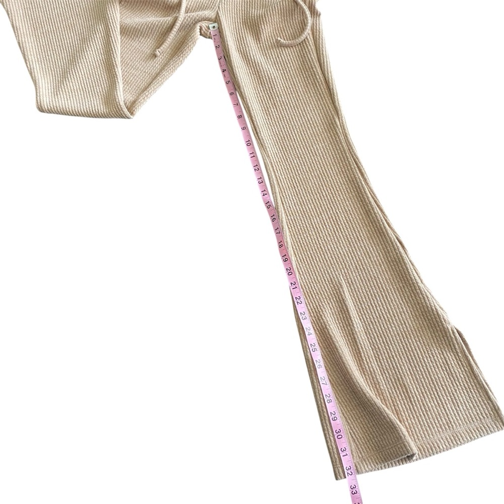 SO High Rise Flare Brown Tan Ribbed Lounge Pants Sz XS Hippie Boho Athleisure - Picture 10 of 10